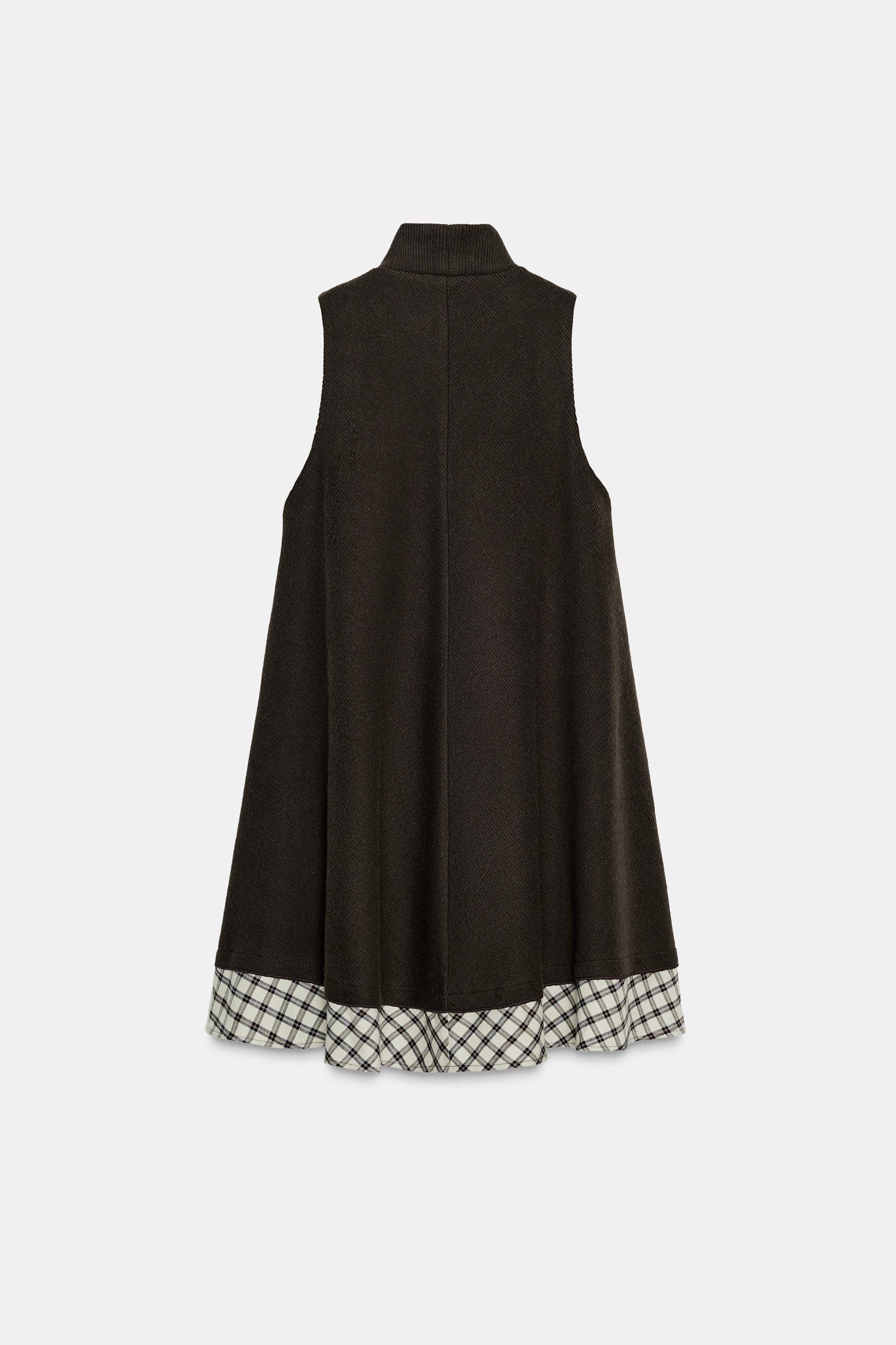 ROBE COURTE COMBINÉE À CARREAUX